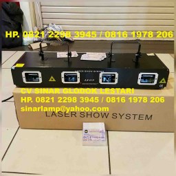 Lampu sorot laser RGB 4 mata